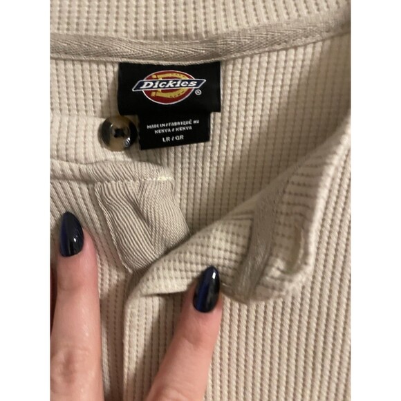 Dickies Henley Long Sleeve Thermal In Oatmeal Color Size L - Picture 4 of 8